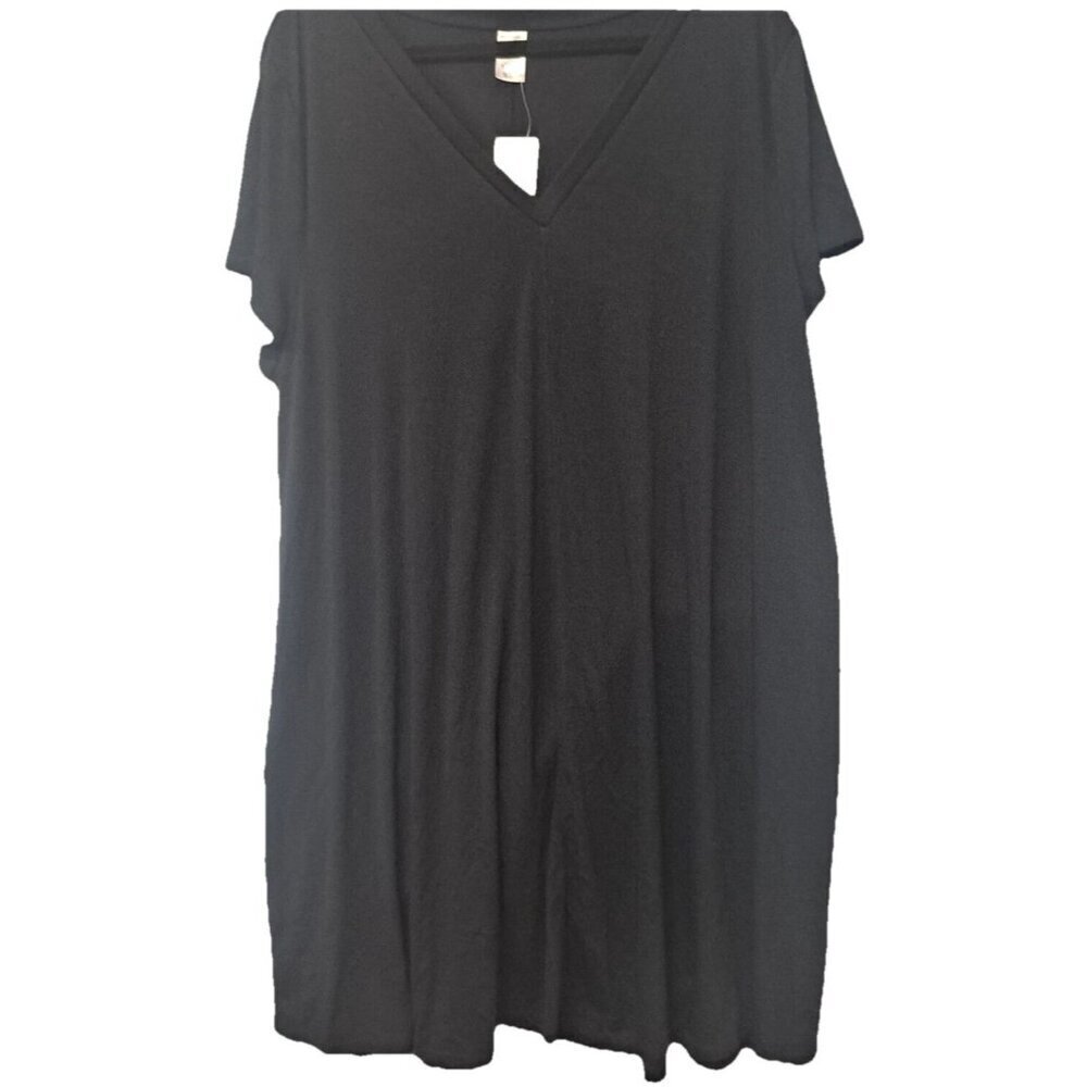 West Loop Size XXL Black, Short Sleeve, V-Neck Dress. New With Tags